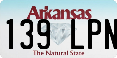 AR license plate 139LPN
