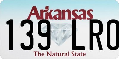 AR license plate 139LRO