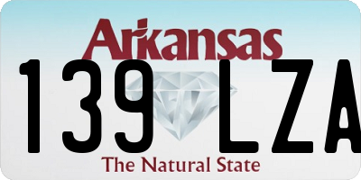 AR license plate 139LZA