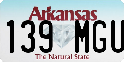 AR license plate 139MGU