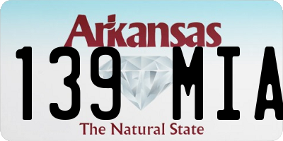 AR license plate 139MIA