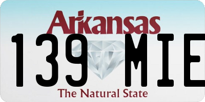 AR license plate 139MIE