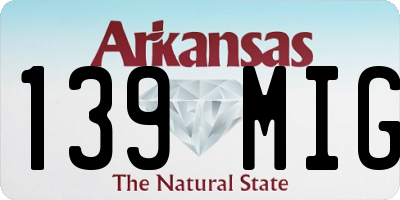 AR license plate 139MIG