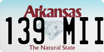 AR license plate 139MII