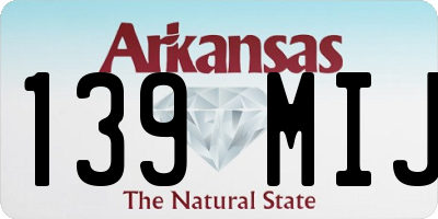AR license plate 139MIJ