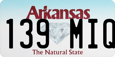 AR license plate 139MIQ