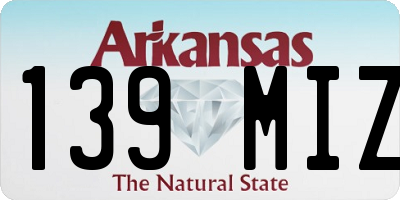 AR license plate 139MIZ