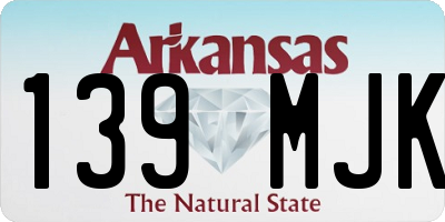 AR license plate 139MJK