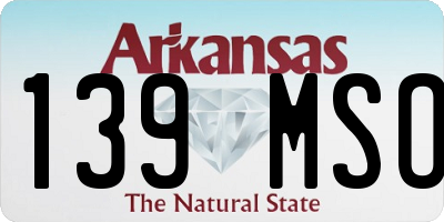 AR license plate 139MSO