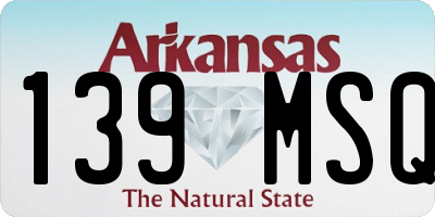 AR license plate 139MSQ