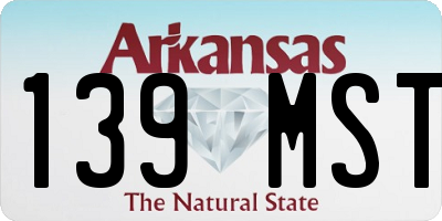 AR license plate 139MST