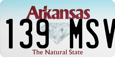 AR license plate 139MSV