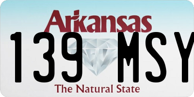 AR license plate 139MSY