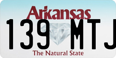 AR license plate 139MTJ