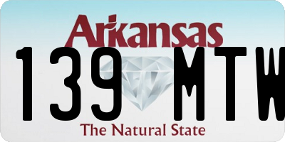 AR license plate 139MTW