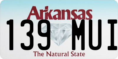 AR license plate 139MUI