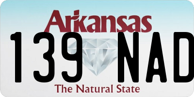 AR license plate 139NAD