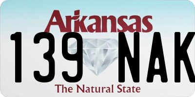 AR license plate 139NAK