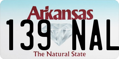AR license plate 139NAL