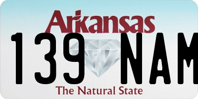 AR license plate 139NAM