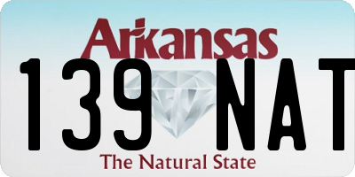 AR license plate 139NAT