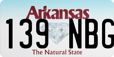 AR license plate 139NBG