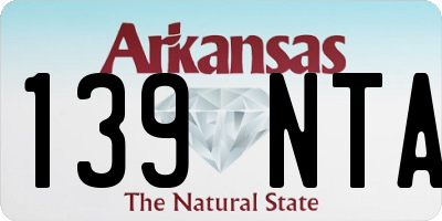 AR license plate 139NTA