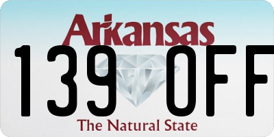 AR license plate 139OFF