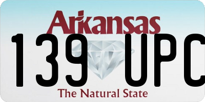 AR license plate 139UPC