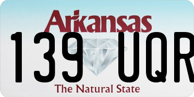 AR license plate 139UQR