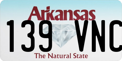 AR license plate 139VNC