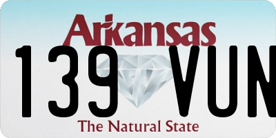 AR license plate 139VUN