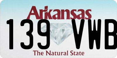 AR license plate 139VWB