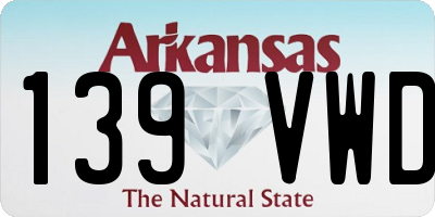 AR license plate 139VWD