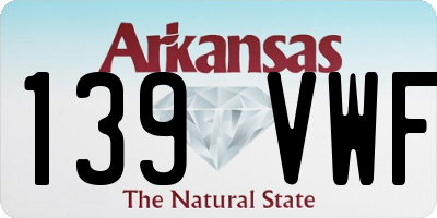 AR license plate 139VWF