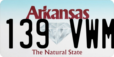 AR license plate 139VWM