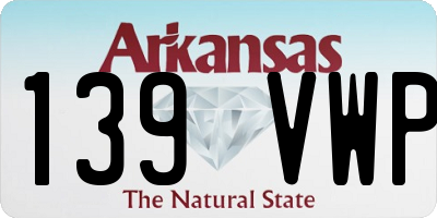 AR license plate 139VWP