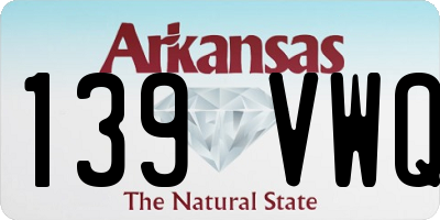 AR license plate 139VWQ