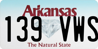 AR license plate 139VWS