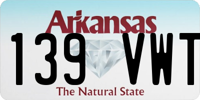 AR license plate 139VWT