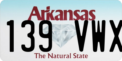 AR license plate 139VWX