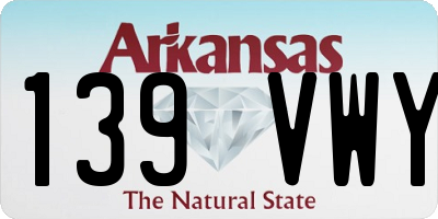 AR license plate 139VWY