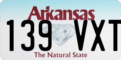 AR license plate 139VXT