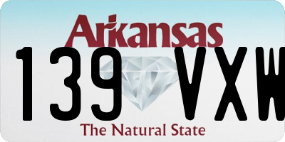 AR license plate 139VXW