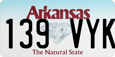 AR license plate 139VYK