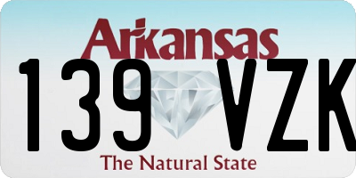 AR license plate 139VZK