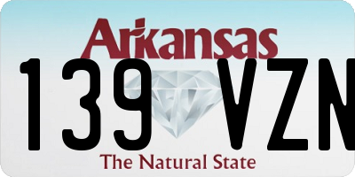 AR license plate 139VZN