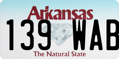 AR license plate 139WAB