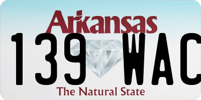 AR license plate 139WAC