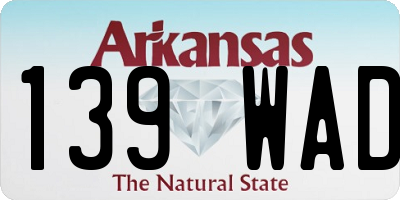 AR license plate 139WAD